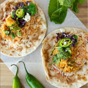 2 Soft Roti Tacos