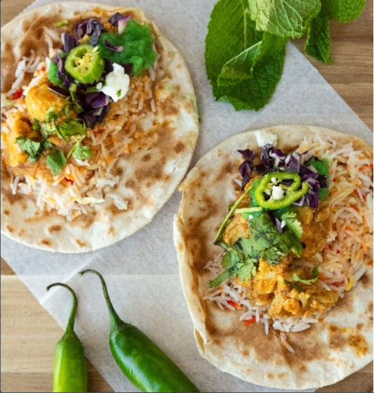 2 Soft Roti Tacos